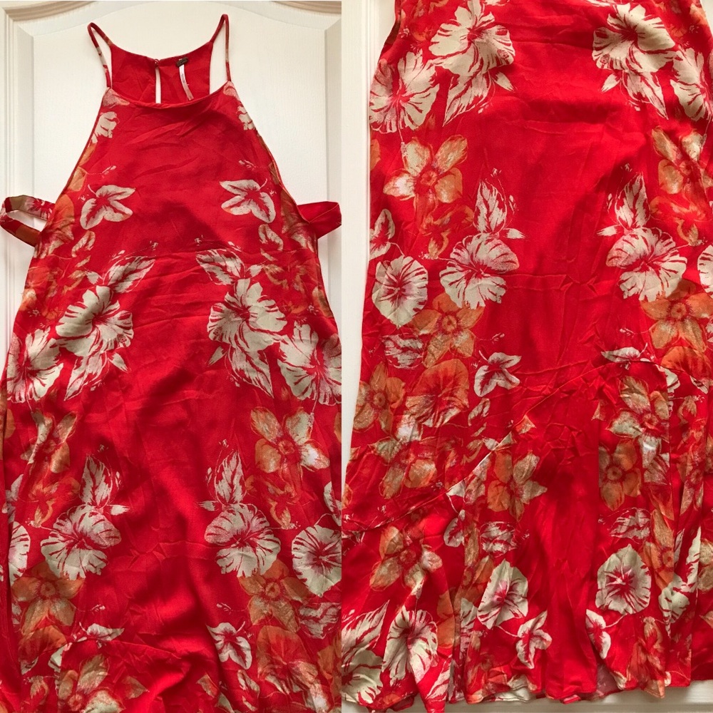 NWOT Free People Tropical/Hawaiian Maxi Dress